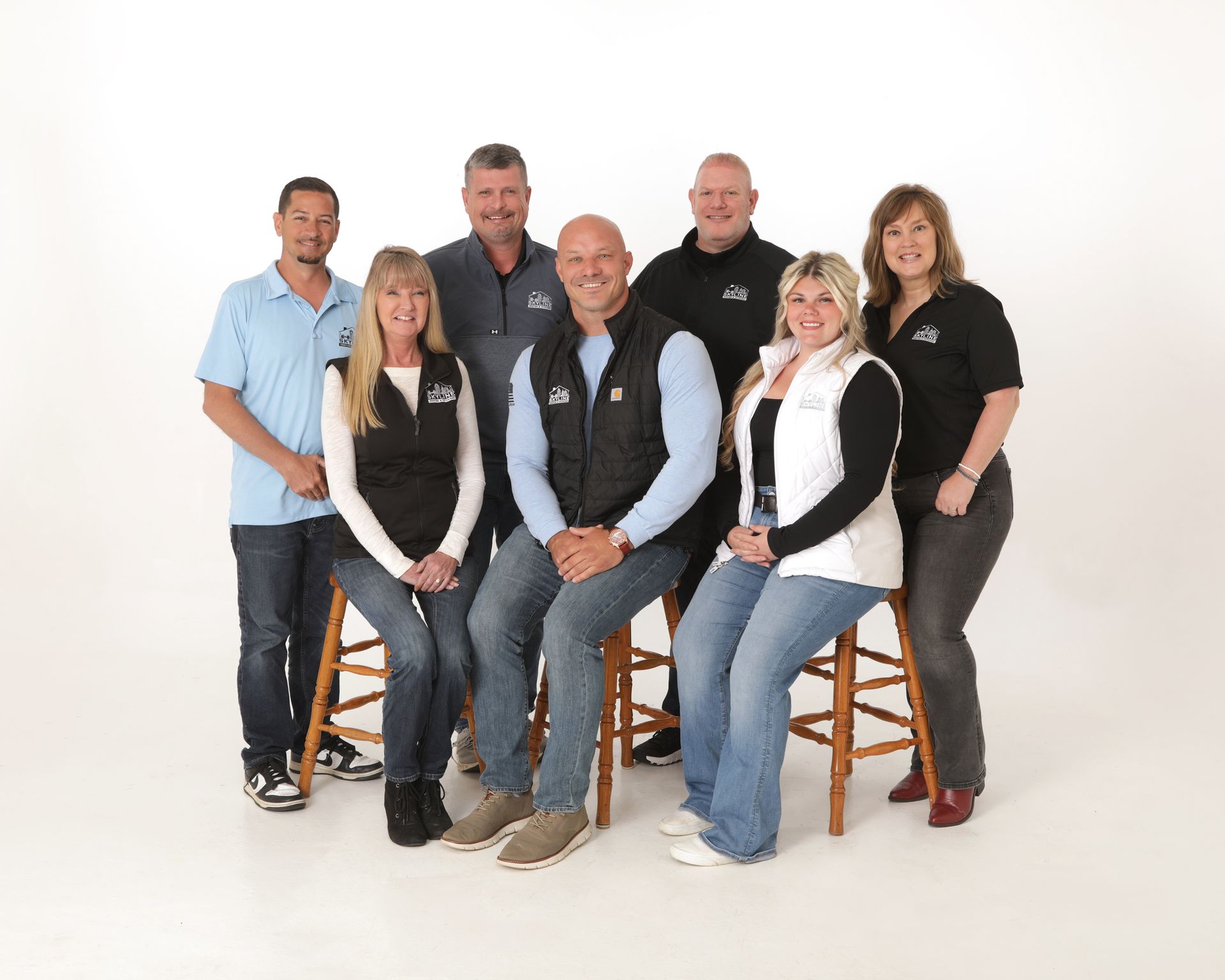 Professional roofing team at work